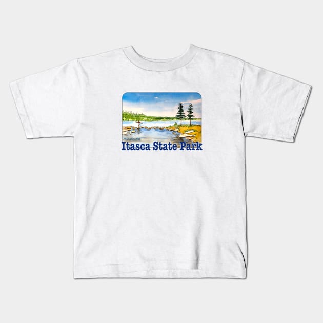 Itasca State Park, Minnesota Kids T-Shirt by MMcBuck